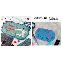 Stickdatei - ITH Türschild Nähreich